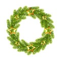 ÃÂ¡hristmas wreath isolated on white background. Royalty Free Stock Photo